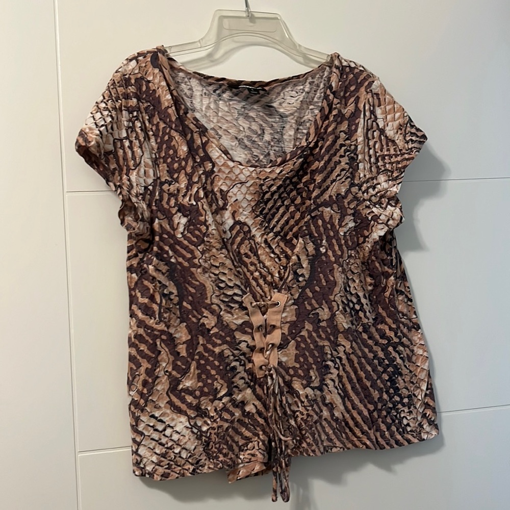 Project Runway Top with Corset Tie Front